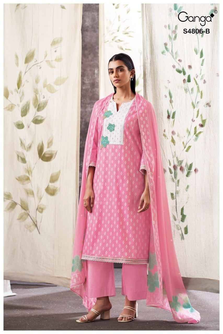 EKAAYA 4806 Series By Ganga Fashion Beautiful Festive Suits Stylish Colorful Fancy Casual Wear & Ethnic Wear PREMIUM COTTON Dresses At Wholesale Price